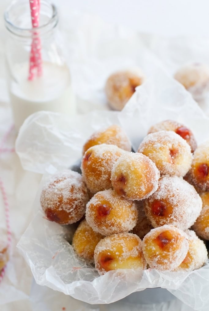 Strawberry Jelly Donut Holes: Dunkin' Copycat You Can't Resist